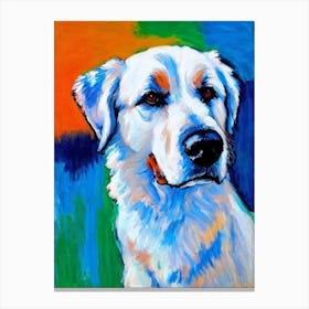 Great Pyrenees 2 Fauvist Style dog Canvas Print