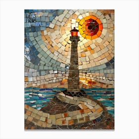 Mosaic Lighthouse Canvas Print