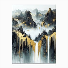 Tian Shan Majesty Marble Radiance Canvas Print