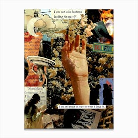 Half afraid to hope Collage Canvas Print