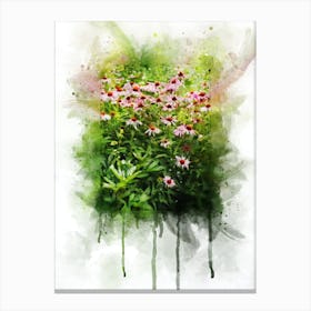 Flowers watercolor 7. Art botanical watercolor photography. Canvas Print