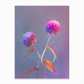 Iridescent Flower Globe Amaranth Canvas Print