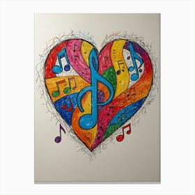 Heart Of Music 31 Canvas Print