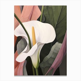 Flower Illustration Calla Lily 1 Canvas Print