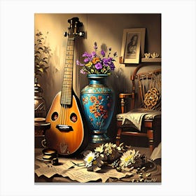 Acoustic Guitar still life art Canvas Print
