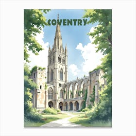 Coventry Retro Vintage Travel V 01 Canvas Print