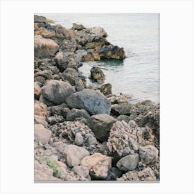 Beach full of Rocks // Ibiza Nature & Travel Photography Canvas Print