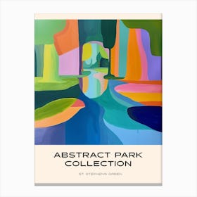 Abstract Park Collection Poster St Stephens Green Dublin 2 Canvas Print