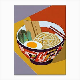 Asian Noodle Bowl Canvas Print