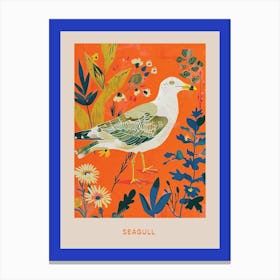 Spring Birds Poster Seagull 5 Canvas Print
