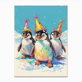 Happy Penguins Canvas Print