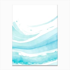 Blue Ocean Wave Watercolor Vertical Composition 106 Canvas Print