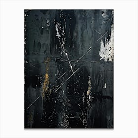 Black And White Abstract Painting 1 Canvas Print