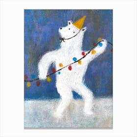 Party animal- Bear Canvas Print
