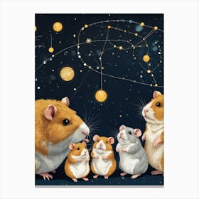 Hamsters In Space Canvas Print
