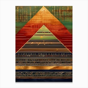 Gold Threaded Egyptian Pyramid Canvas Print
