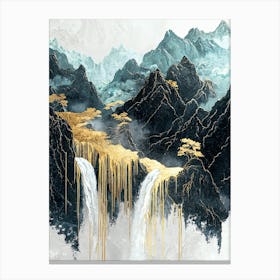 Carpathian Golden Peaks - Textured Elegance Canvas Print