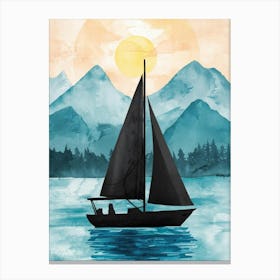 Sailboat On The Lake 1 Canvas Print