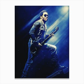 Superstars Of Lenny Kravitz Perform In London Canvas Print