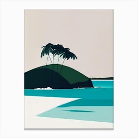 Bequia Island Saint Vincent And The Grenadines Simplistic Tropical Destination Canvas Print