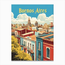 Aihrgdesign A Classic 1960s Travel Poster For Buenos Aires 4 Canvas Print