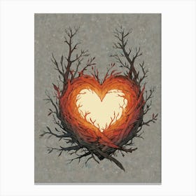 Heart Of Fire 56 Canvas Print