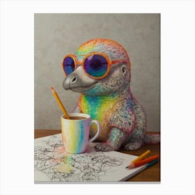 Rainbow Sloth 1 Canvas Print