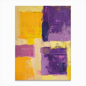 Purple And Yellow Squares Canvas Print