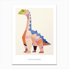 Nursery Dinosaur Art Stegoceras Poster Canvas Print