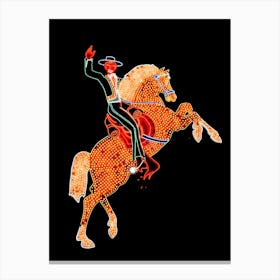 Hacienda Horse And Rider Neon Sign Las Vegas, Carol M Highsmith Canvas Print
