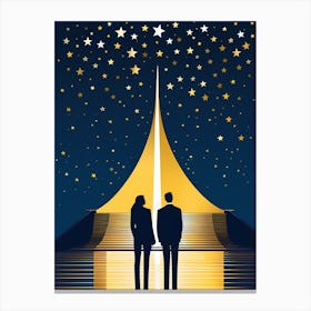 Christmas Night 3 vector art 1 Canvas Print