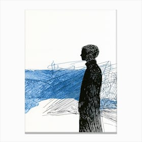 Man By The Sea Canvas Print