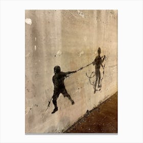 West Bank Wall - Street Art And Reality Canvas Print