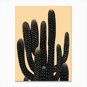 Organ Pipe Cactus Minimalist Abstract Illustration 2 Canvas Print
