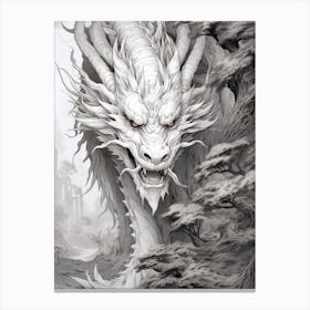 Dragon Close Up Traditional Chinese Style 7 Canvas Print