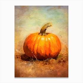 Painting Of A Pumpkin Canvas Print