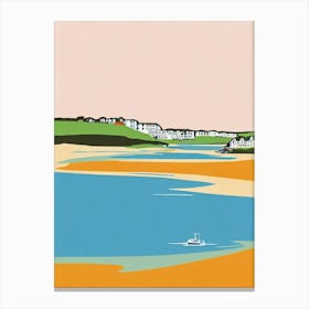 St Ives Bay Cornwall Midcentury Canvas Print