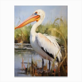 Bird Painting Brown Pelican 3 Canvas Print