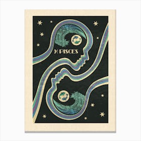 Pisces Zodiac Star Sign Canvas Print
