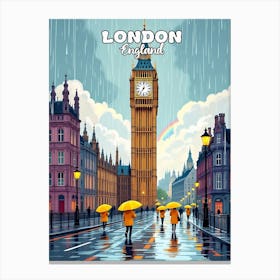 London Vintage Art V 02 Canvas Print