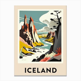 Iceland 2 Vintage Travel Poster Canvas Print
