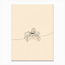 Spider Line Art Canvas Print