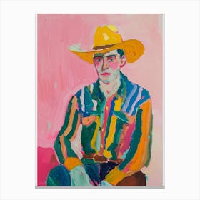 Painting Of A Cowboy 14 Canvas Print