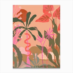Sunbaked Pink Jungle Canvas Print
