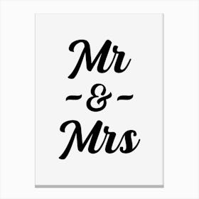 Mr & Mrs Canvas Print