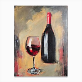 Grenache Rosé Oil Painting Cocktail Poster Canvas Print