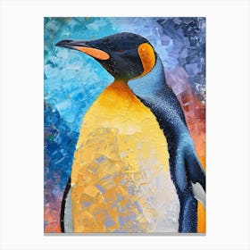 King Penguin Oamaru Blue Penguin Colony Colour Block Painting 6 Canvas Print