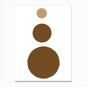 Brown Circles Canvas Print