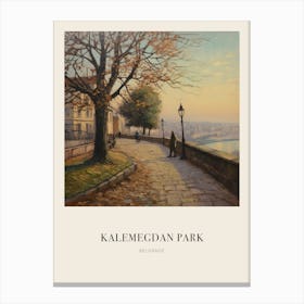 Kalemegdan Park Belgrade Serbia Vintage Cezanne Inspired Poster Canvas Print