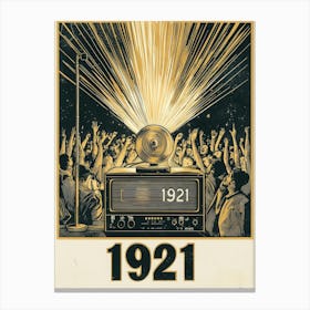 Aihrgdesign A Vintage Poster Celebrating The First Radio Spor 02cddc49 989f 43ff 8bd2 Ea71b65f8a97 3 Canvas Print